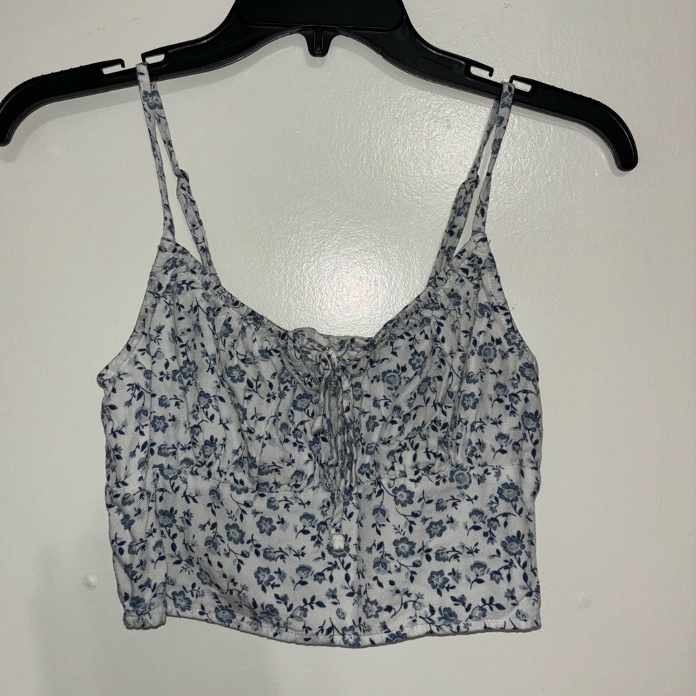 Hollister Floral Spaghetti Strap Crop Top